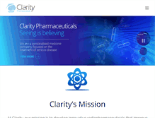 Tablet Screenshot of claritypharmaceuticals.com